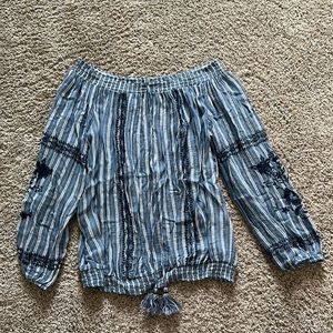 Target Xhilaration Off the Shoulder Long Sleeve Top